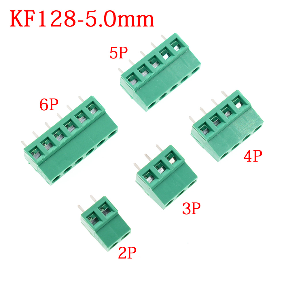 Screw Terminal Block - 10/50 pièces KF128-5.0mm KF128 5.0 PCB