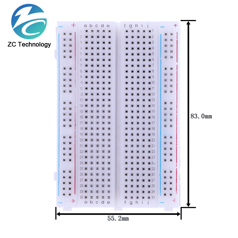 Breadboard 400 Point - 8.5x5.5cm 400 Points de liaison sans