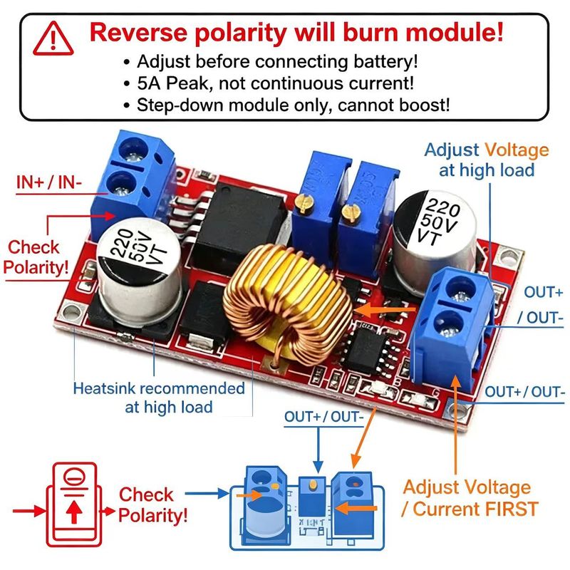 Module abaisseur de tension XL - Esp32 Step Down Buck avis et prix